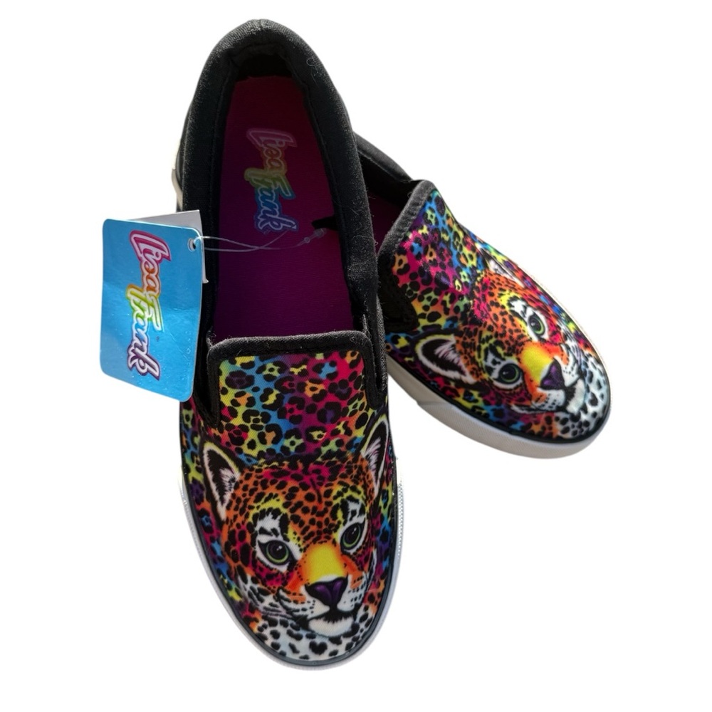 Lisa Frank Multicolor Leopard Print Slip-On Sneakers